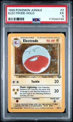 PSA 5 - Pokemon Jungle Electrode 02/64 Holo - NEW CERT - Image 3