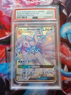 Pokemon Alolan Ninetales GX TCG Full Art SV53/SV94 NM-MT 8 - Image 1