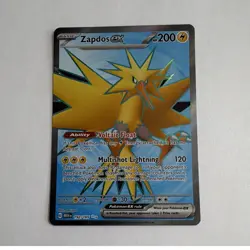 Pokemon TCG Zapdos ex EX Ultra Rare Holo Full Art 192/165 SV 151 - Image 1