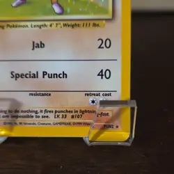 Wizards of the Coast Pokemon TCG Hitmonchan Holo Rare 7/102 EN 1999 HP 70 - Image 4