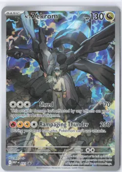 Pokemon N's Zekrom 031 Mega Evolution Promo Full Art Holo 130 HP English - Image 1