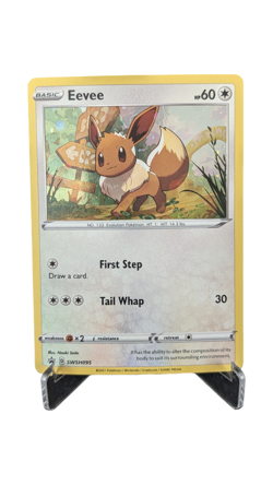Eevee SWIRL SWSH095 Cosmos Holo Promo Pokemon NM Sword & Shield Black Star Rare - Image 1