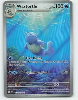 2023 Pokemon, Scarlet & Violet 151, #171/165 Wartortle, Illustration Rare - Image 1