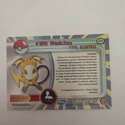 1999 Topps TV Animation Edition Raichu Pokemon - Image 2
