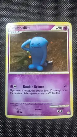 Wobbuffet 13/123 Holo Pokemon TCG HeartGold & SoulSilver SWIRL NM/LP - Image 1