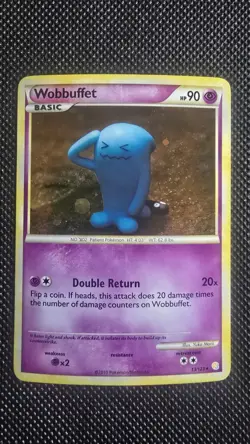 Wobbuffet 13/123 Holo Pokemon TCG HeartGold & SoulSilver SWIRL NM/LP - Image 2
