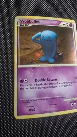 Wobbuffet 13/123 Holo Pokemon TCG HeartGold & SoulSilver SWIRL NM/LP - Image 3