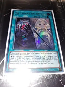 Yugioh! The Fallen & The Virtuous CH01-EN019 Ultra Rare NM 1st Ed - Image 1