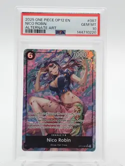 NICO ROBIN 2025 ONE PIECE LEGACY OF MASTER OP12 #OP12-087 ALTER ART PSA 10 Q6817 - Image 1