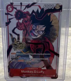Namco One Piece CCG Monkey.D.Luffy ST01-012 Rush 6000 Power 5 Cost - Image 1