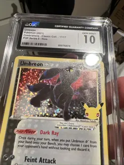 CGC 10 Umbreon Gold Star 17/17 Celebrations: Classic Collection Holo Pokemon TCG - Image 4