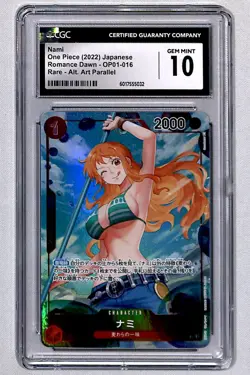 Nami 2022 Romance Dawn Rare Alternate Art #OP01-016 CGC 10 - Image 1