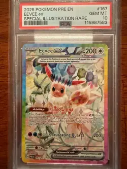 2025 Pokemon - Prismatic Evolutions - Eevee EX #167/131 SIR - PSA 10 - Image 1