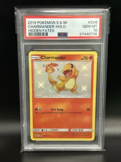 2019 Pokemon Sun & Moon Hidden Fates Charmander SV6 HOLO PSA 10 - Image 1
