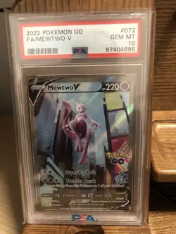 2022 POKEMON GO FA/MEWTWO #072 GEM MT PSA 10 - Image 1