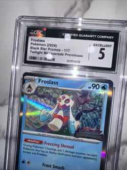 CGC Excellent 5 Froslass Pokemon 2024 Black Star Promos 117 Twilight Masquerade - Image 2