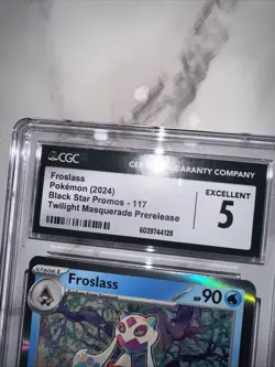 CGC Excellent 5 Froslass Pokemon 2024 Black Star Promos 117 Twilight Masquerade - Image 3