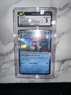 CGC Excellent 5 Froslass Pokemon 2024 Black Star Promos 117 Twilight Masquerade - Image 5