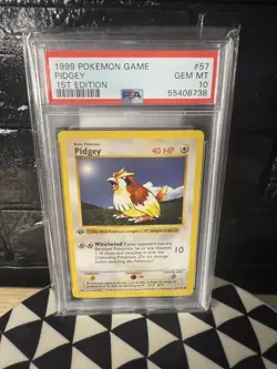 Pokemon Pidgey Base Set Shadowless 1st Edition #57 PSA 10 Gem Mint - Image 1