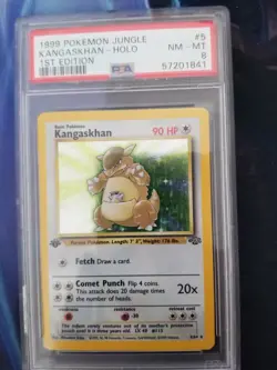 PSA 8 1st Edition Kangaskhan Holo Jungle Set 1999 WOTC 5/64 Pokemon - Image 1