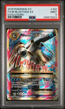 Pokemon Card PSA 9 Mega M Blastoise EX 102/108 XY Evolutions - Image 1