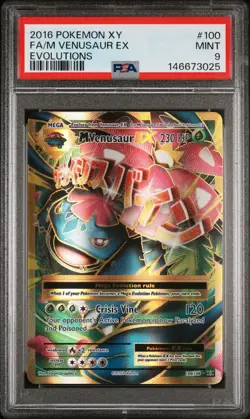 Pokemon Card PSA 9 Mega M Venusaur EX 100/108 XY Evolutions - Image 1
