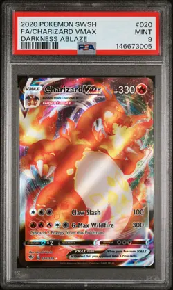 Pokemon Card PSA 9 Charizard VMAX 020/189 Darkness Ablaze - Image 1
