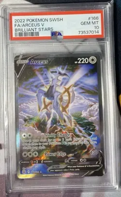 Pokemon Arceus V 166/172 Brilliant Stars Full Art Ultra Rare Holo PSA 10 2022 - Image 1