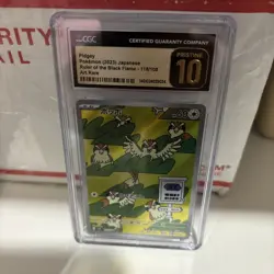 Pokemon Japanese 🌲 SV Ruler Of The Black Flame Pidgey #118 🪶 CGC 10 PRISTINE ✨ - Image 1