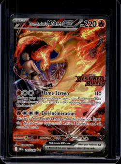 2025 Pokemon Destined Rivals Team Rocket's Moltres ex Stamp #229/182 - Image 1