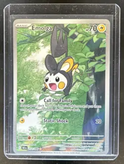 2025 Pokemon Black Bolt Emolga Illustration Rare #112/086 - Image 1