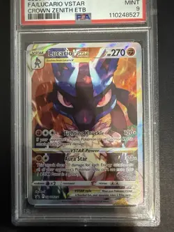 2023 Pokemon SWSH BSP Full Art Lucario VSTAR Crown Zenith ETB - Image 1