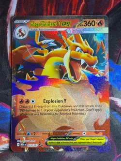 Pokemon Mega Charizard Y ex 022/217 Double Rare Ascended Heroes Holo Near Mint - Image 1
