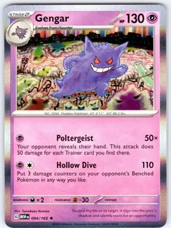 Gengar 094/165 Rare 151 Pokemon Lightly Played - Image 1
