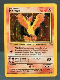 Moltres , Articuno, Lapras Unlimited Holo Rare - Pokemon Fossil Set NM - Image 1