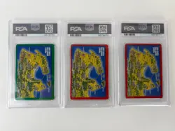 PSA 1 Pokemon Charizard Blastoise Venusaur Town Map Carddass 1996 Bandai Graded - Image 3
