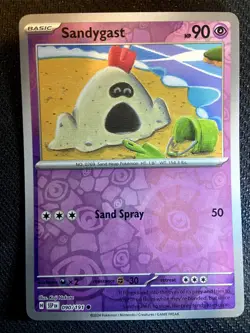 Sandygast 090/191 Surging Sparks Pokemon Reverse Holo 2024 - Image 1