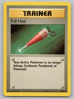 Full Heal 82/102 Uncommon Base Set Unlimited Pokemon HP - Image 1