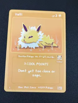Pokepu Volti (Jolteon) 2025 Cool Club Collection Mick Junco Pokemon Fan Art - Image 1