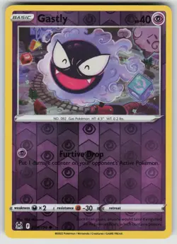 GASTLY 064/196 COMMON LOST ORIGIN POKEMON REVERSE HOLO NEAR MINT - Image 1