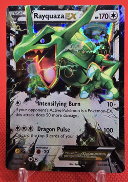 2015 Pokemon XY Roaring Rayquaza EX 75/108 Ultra Rare LP - Image 1