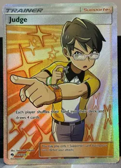 ERROR Judge 209/214 Full Art Lost Thunder Pokemon Texture Shift Misprint NM - Image 1