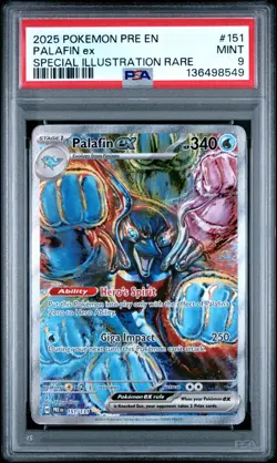 2025 Pokemon Palafin ex 151/108 Special Illustration Rare PSA 9 MINT - Image 1