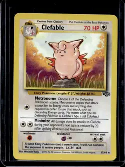 1999 Pokemon Jungle Clefable Rare #17/64 - Image 1