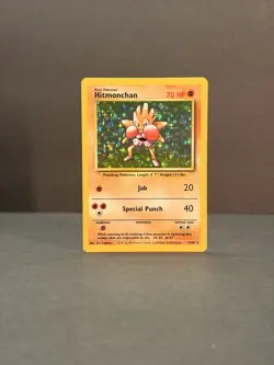 Hitmonchan 7/102 Unlimited Holo Rare - Pokemon Base Set NM - Image 4