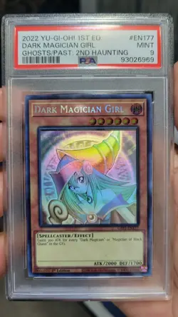 Yu-Gi-Oh! Dark Magician Girl Ghosts/Pasts 2nd Haunting 1st Edition PSA 9 - Image 2