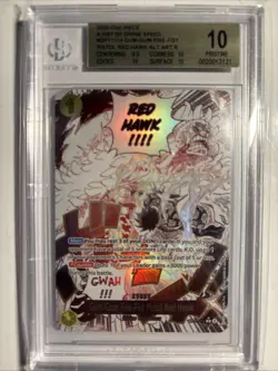 2025 ONE PIECE #OP11-114 GUM-GUM FIRE-FIST PISTOL RED HAWK BGS 10 BECKETT OP11 - Image 1