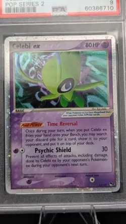 Pokemon Celebi ex POP Series 2 Ultra Rare #17 PSA 9 Mint - Image 2