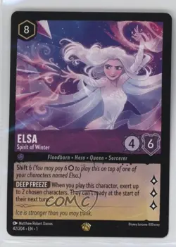 2023 Disney Lorcana - The First Chapter 1 Elsa Spirit of Winter Legendary #42 - Image 1