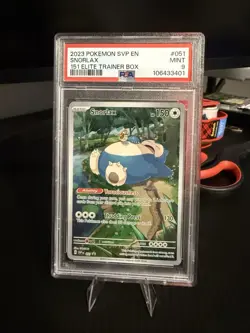 Pokemon Snorlax S&V 151 Elite Trainer Box Promo Card PSA 9 - Image 1